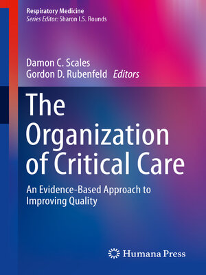 cover image of The Organization of Critical Care